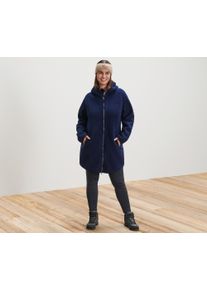 Tchibo - Ply&scaron;ov&yacute; kab&aacute;t s kapuc&iacute; - pro ženy - vel. XS 32/34 - barva: modr&aacute;