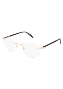 Montblanc MB0222O unisex br&yacute;le | Obruba: hranat&yacute;, kov, zlat&aacute;