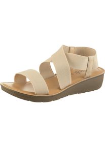 Damske Sand&aacute;ly, svrchn&iacute; materi&aacute;l z textilu vanilkov&aacute; ,velikost 37