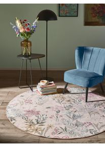 benuta Nest Prateln&yacute; koberec Milly V&iacute;cebarevn&aacute;/Růžov&aacute; &oslash; 160 cm Rostliny a květiny