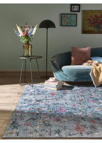 benuta Nest Prateln&yacute; koberec Milly V&iacute;cebarevn&aacute;/Modr&aacute; 120x170 cm Rostliny a květiny