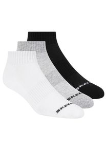 N&iacute;zk&eacute; ponožky Skechers (3 p&aacute;ry v balen&iacute;) | Čern&aacute; | Vel. 39-42 | Frot&eacute;| bonprix
