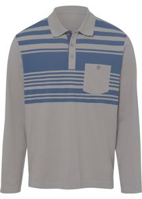 Panske Poloko&scaron;ile s dlouh&yacute;m ruk&aacute;vem a proužkovan&yacute;m potiskem vpředu kamenn&aacute; &scaron;ed&aacute;-dž&iacute;nov&aacute; modr&aacute; ,velikost 48/50