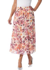 Damske Navl&eacute;kac&iacute; sukně s květinov&yacute;m vzorem slonov&aacute; kost-plameň&aacute;kov&aacute;-potisk ,velikost 56