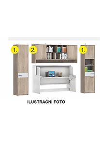 Kasvo DAKOTA skř&iacute;ňov&aacute; sestava dub sanremo / b&iacute;l&aacute;