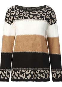 Damske Žak&aacute;rov&yacute; svetr s leskl&yacute;mi vl&aacute;kny čern&aacute;-p&iacute;skov&aacute;-vzor ,velikost 54