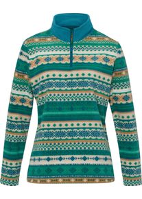 Damske Fleecov&eacute; tričko v norsk&eacute;m stylu smaragdov&aacute;-p&iacute;skov&aacute;-potisk ,velikost 44