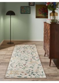 benuta Nest Běhoun Milly V&iacute;cebarevn&aacute;/B&iacute;l&aacute; 80x240 cm Rostliny a květiny