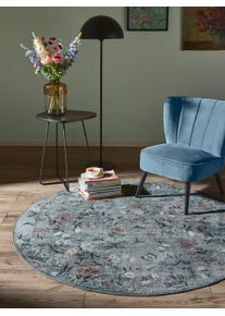 benuta Nest Běhoun Milly V&iacute;cebarevn&aacute;/&Scaron;ed&aacute; &oslash; 160 cm Rostliny a květiny