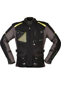 Modeka Talismen, textile jacket , color: Black/Dark Grey/Neon-Yellow , size: 4XL