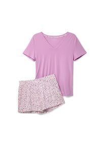 Tchibo - Kr&aacute;tk&eacute; pyžamo - pro ženy - vel. S 36/38 - barva: růžov&aacute;/s potiskem