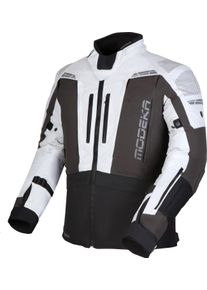 Modeka Hydron, textile jacket waterproof , color: Light Grey/Dark Grey/Black , size: XL