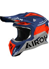 Airoh Aviator Ace 2 Fury, motocross helmet , color: Blue/Grey/Neon-Orange , size: L