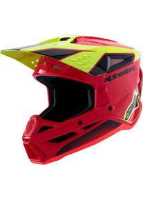Alpinestars S-M3 Fray, motocrosshelmet , color: Red/Neon-Yellow/Black , size: L