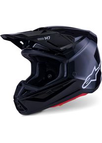 Alpinestars S-M7 Solid, motocrosshelmet , color: Black , size: S
