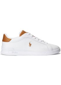 Velk&eacute; Velikosti - Polo Ralph Lauren - Univerz&aacute;ln&iacute; kožen&eacute; tenisky s barevn&yacute;m spoilerem a v&yacute;&scaron;ivkou pon&iacute;ka - 13 - B&iacute;l&aacute;