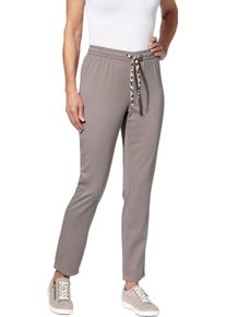 Damske Navl&eacute;kac&iacute; kalhoty s p&aacute;skem na zav&aacute;z&aacute;n&iacute; s potiskem taupe ,velikost 46