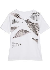 Damske Sportovn&iacute; tričko s pod&iacute;lem streče b&iacute;l&aacute;-vzor ,velikost 40/42