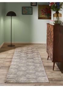 benuta Nest Běhoun Milly Taupe 80x240 cm Rostliny a květiny