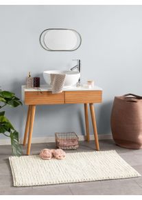 benuta Nest Koupelnov&aacute; rohožka Lynn Slonov&aacute; kost/Zelen&aacute; 50x80 cm Uni