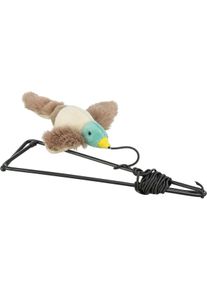 Trixie hračka pro kočky ve tvaru pt&aacute;ka k zavě&scaron;en&iacute; na r&aacute;m dveř&iacute;, vyrobeno z ply&scaron;e