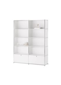 Tchibo - Reg&aacute;l CN3 se 2 v&yacute;klopn&yacute;mi dv&iacute;řky - barva: b&iacute;l&aacute;