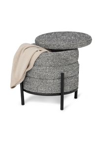 Tchibo - Taburet s &uacute;ložn&yacute;m prostorem - barva: čern&aacute;