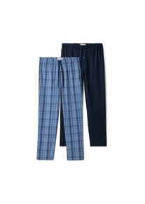 Tchibo - Pyžamov&eacute; kalhoty - pro muže - vel. S 44/46 - barva: modr&aacute;/kostkovan&yacute;