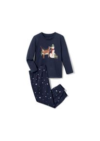 Tchibo - Dětsk&eacute; žerzejov&eacute; pyžamo - pro d&iacute;vky - vel. 110/116 - barva: modr&aacute;