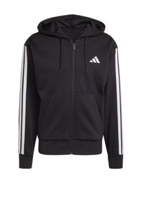Velk&eacute; Velikosti - Adidas - Mikina na zip z bavlněn&eacute; směsi s v&yacute;&scaron;ivkou loga, Regular Fit - XXL - Čern&aacute;
