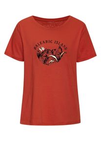 Vivance Ženy Tričko b&eacute;žov&aacute; / oranžově červen&aacute; / čern&aacute; XS/S