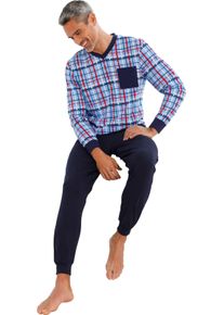 Panske Pyžamo s kostkovan&yacute;m vzorem blankytn&aacute;-kostka ,velikost 60/62