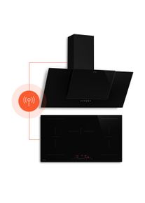 Klarstein Indukčn&iacute; varn&aacute; deska HaloSync s digestoř&iacute; | 5 varn&yacute;ch z&oacute;n | 11.400 W | 632 m&sup3;/h | 90 cm