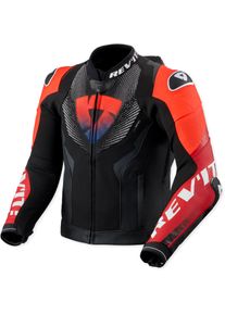 Revit Hyperspeed 3 Pro, leather/textile jacket , color: Black/Red , size: 46