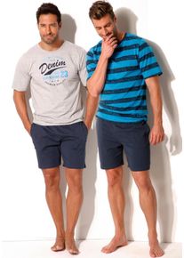 H.I.S. H.I.S Muži Pyžamo kr&aacute;tk&eacute; tyrkysov&aacute; / tmavě modr&aacute; / b&iacute;l&aacute; S