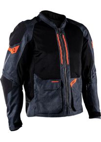 Leatt Adventure FlowTour 4.5 Short V26, textile jacket , color: Dark Grey/Black/Orange , size: M
