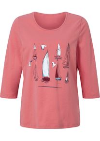 Damske Tričko s 3/4 ruk&aacute;vem a motivem plachetnice plameň&aacute;kov&aacute; ,velikost 52