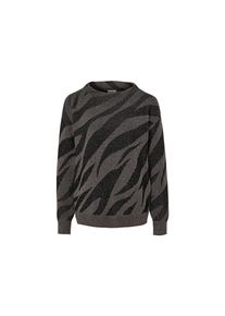 Tchibo - Pleten&yacute; svetr s žak&aacute;rem - pro ženy - vel. S 36/38 - barva: čern&aacute;/žak&aacute;r