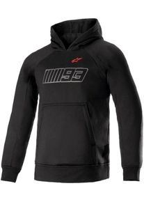 Alpinestars MM93 Thunder Hoodie, textile jacket , color: Black/Red , size: XL