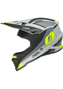 O Neal ONeal 1SRS Stream, motocross helmet , color: Matt Black/Grey/Neon-Yellow , size: L