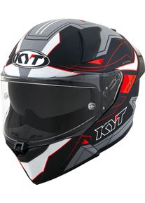 KYT R2R LED, full face helmet , color: Matt Black/Grey/White/Red , size: M