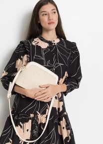 Kabelka ve slaměn&eacute;m vzhledu | B&eacute;žov&aacute; | Vel. 18x25 cm | Sl&aacute;ma/slaměn&yacute; efekt| bonprix