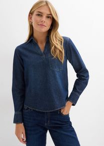 Dž&iacute;nov&aacute; tunika s čistou organickou bavlnou | Modr&aacute; | Vel. 46 | 100% bavlna| bonprix