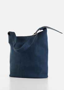 Vakov&aacute; kabelka s ozdobnou přezkou | Modr&aacute; | Vel. 32x29 cm | vegansk&eacute;| bonprix