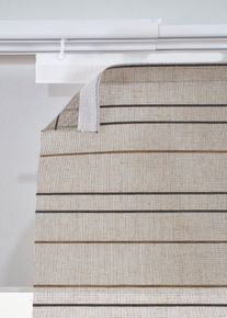Posuvn&aacute; z&aacute;clona s pod&iacute;lem lnu (1 ks v balen&iacute;) | Hněd&aacute; | Vel. 145x57 cm | len| bonprix