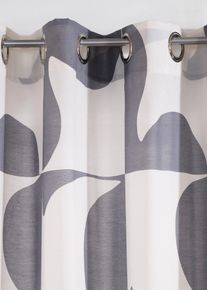 Z&aacute;clona s grafick&yacute;m potiskem z recyklovan&eacute;ho polyesteru (1 ks v balen&iacute;) | Čern&aacute; | Vel. 145x135 cm | bonprix