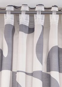 Z&aacute;clona s grafick&yacute;m potiskem z recyklovan&eacute;ho polyesteru (1 ks v balen&iacute;) | Čern&aacute; | Vel. 145x135 cm | bonprix