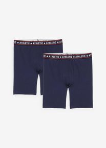 Přil&eacute;hav&eacute; boxerky ve středn&iacute; d&eacute;lce s bavlnou (2 ks v balen&iacute;) | Modr&aacute; | Vel. 7 (XL) | bonprix