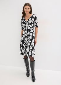 Žerzejov&eacute; &scaron;aty s potiskem a s nařasen&iacute;m | Čern&aacute; | Vel. 32/34 (XS) | visk&oacute;za| bonprix