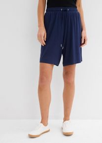 Žerzejov&eacute; bermudy ze spl&yacute;vav&eacute; visk&oacute;zy | Modr&aacute; | Vel. 52/54 (XXL) | visk&oacute;za| bonprix